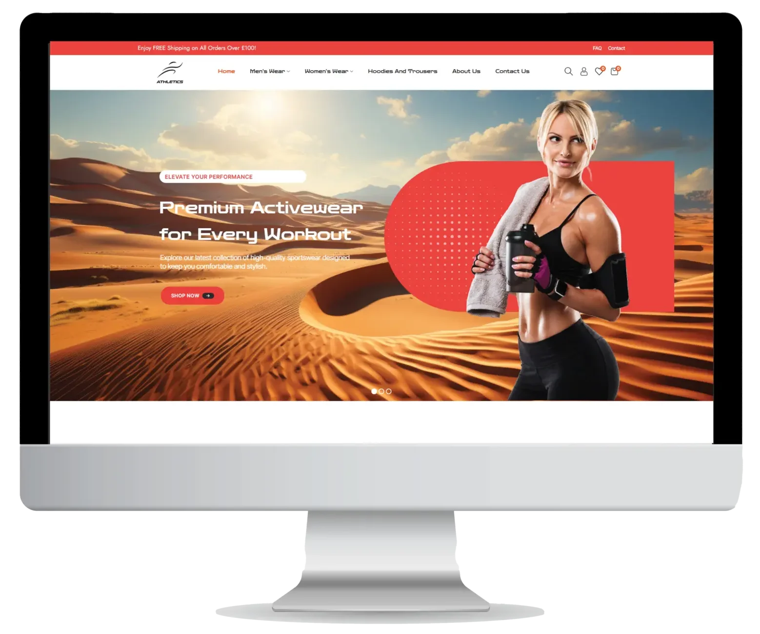 Athletics Hero Section